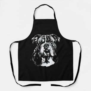 Tablier Portrait de Bouledogue Anglais Vêtements Minimalis