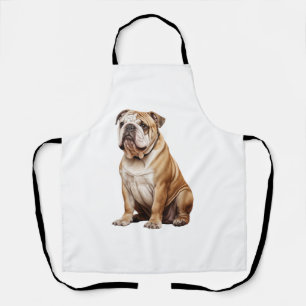 Tablier Portrait de Bulldog anglais charmant - Canin adora