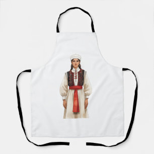 Tablier Portrait de costume albanais traditionnel   Patrim