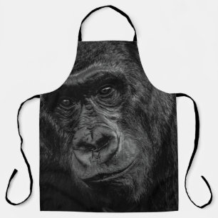 TABLIER PORTRAIT DE MONKEY SUR BW