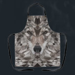 Tablier Portrait géométrique Wolf Lone<br><div class="desc">Ce loup géométrique saisissant, rendu dans des nuances de gris gras, capture l'essence indomptée d'un alpha, un loup solitaire qui ose défier le monde. Avec des yeux percés et des lignes angulaires, elle est à la fois un symbole de loyauté envers sa meute et un avertissement féroce aux étrangers. Ce...</div>