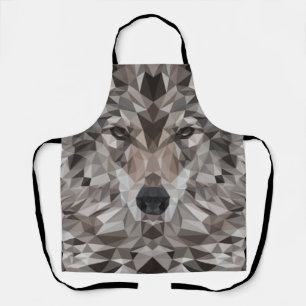 Tablier Portrait géométrique Wolf Lone