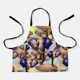 Tablier Portrait surréaliste de l'éléphant africain