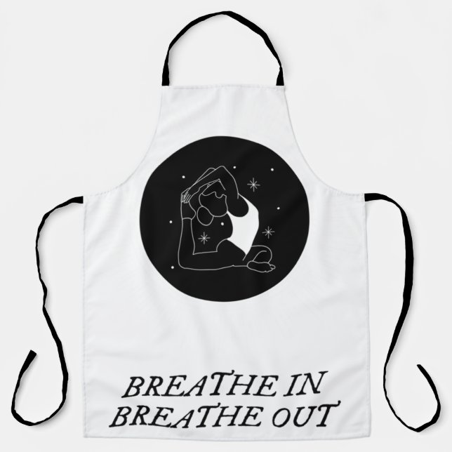 Tablier pose de yoga demi lune (Recto)