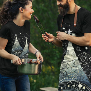 Tablier Poster des arbres de Noël et de Noël