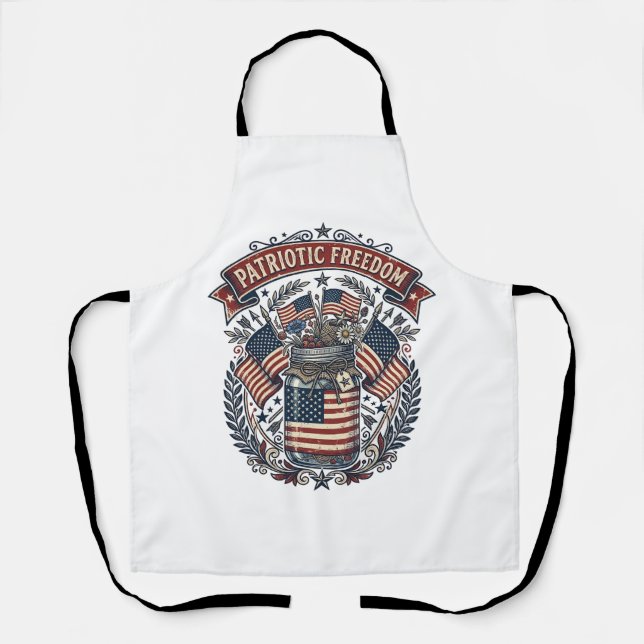 Tablier Pot Mason Patriotique Vie de Campagne (Recto)