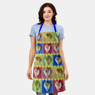 Tablier Potato Chip Hearts Patchwork Design Aprons