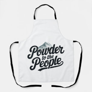 Tablier "Poudre pour le Peuple" Snowboard & Ski Rétro