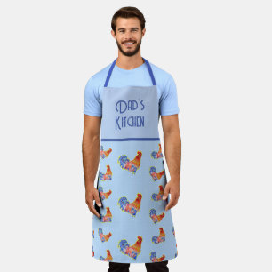 Tablier Poulet de Rooster Funny Oiseau Bleu Cockerel Apron