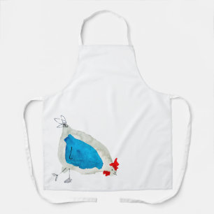 Tablier Poulets mignons aquarelle