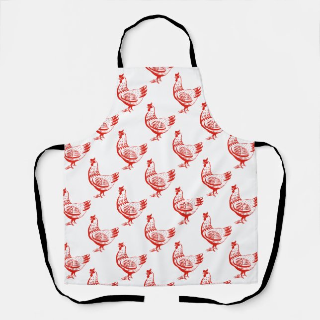 Tablier Poulets rouges (Recto)