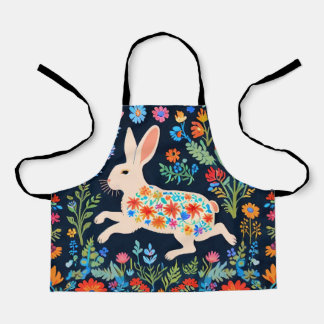 Tablier pour enfants lapin en art folklorique