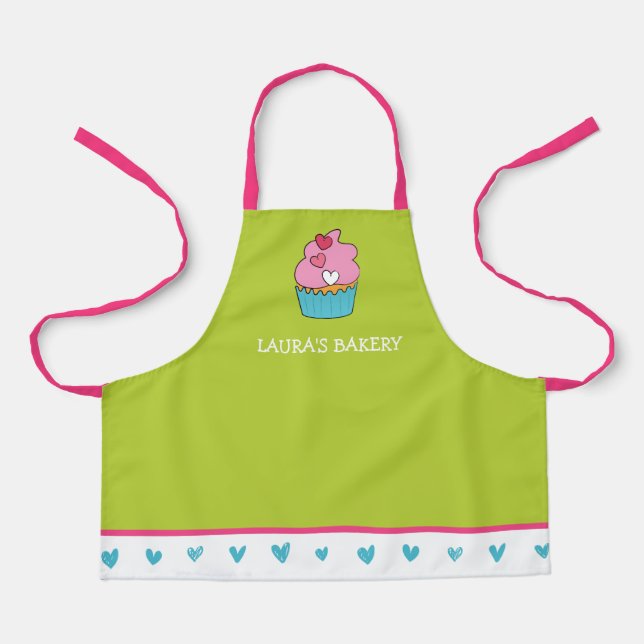 Tablier pour enfants personnalisé avec gâteau (Recto)