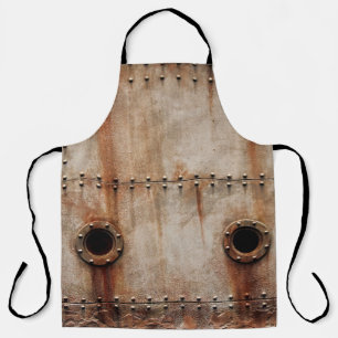 TABLIER POUSSIÈRE ET TEXTURE SUR LES CÔTÉS EN PLAQUE MÉTAL