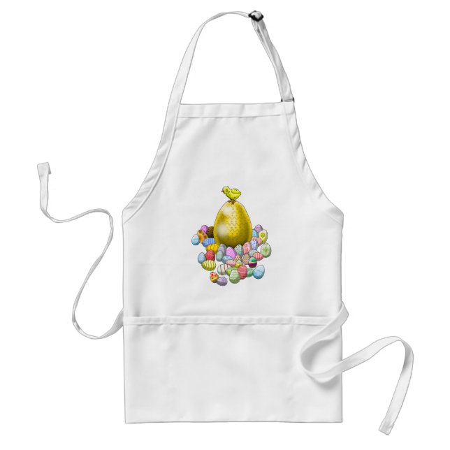 Tablier Poussin de Pâques avec oeufs de Pâques (Devant)