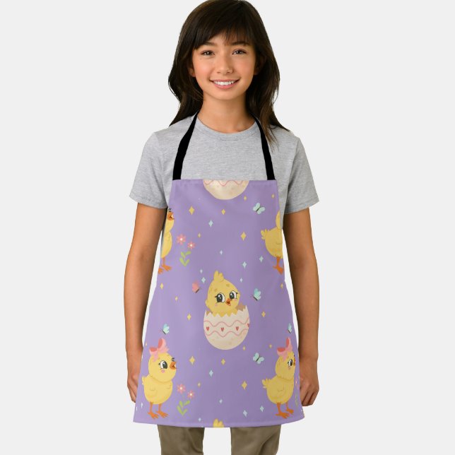 Tablier Poussin de Pâques mignon avec motif transparent à  (Insitu)