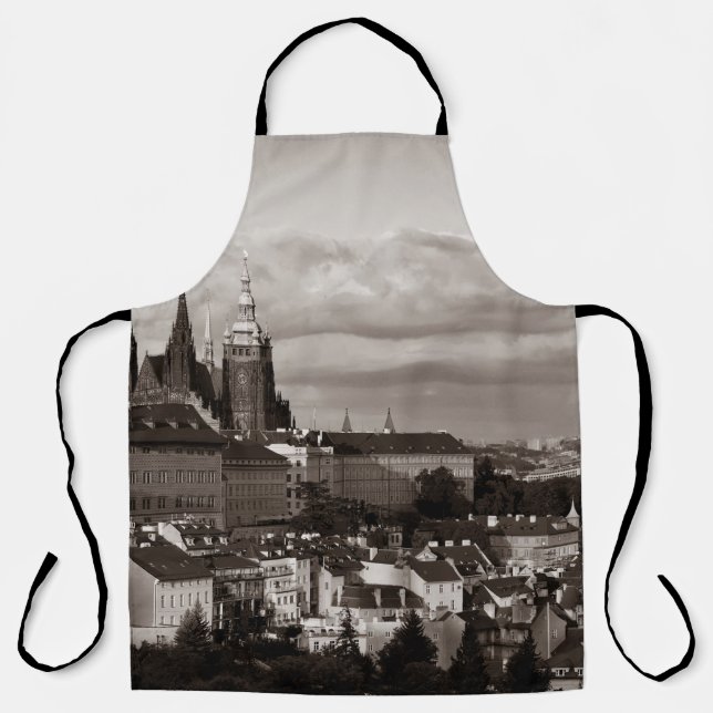 Tablier Prague Castle with Saint Vitus Cathedral in Czech  (Recto)