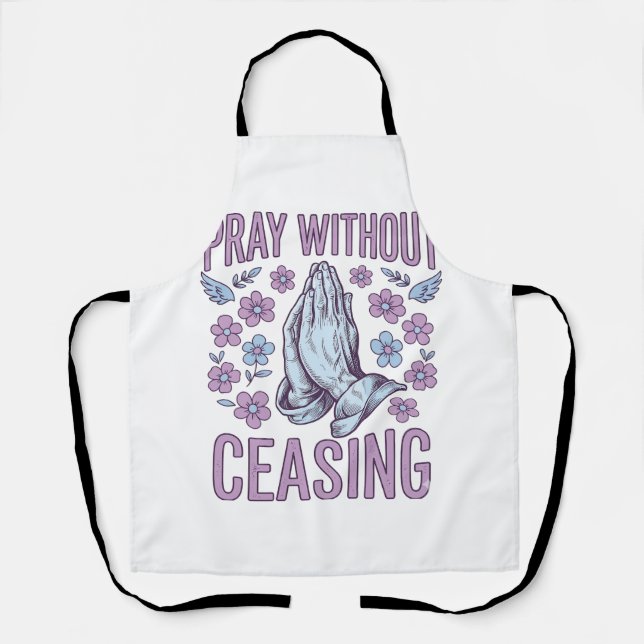 Tablier Pray Without Ceasing Floral Praying Hands Shirt_1 (Recto)