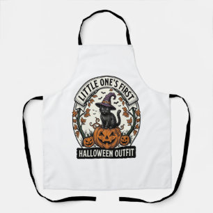 Tablier Premier costume d'Halloween Vintage Chat Noir Citr