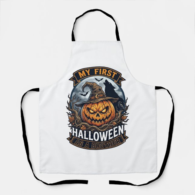 Tablier Premier Halloween en tant que frère Pumpkin Wolf M (Recto)