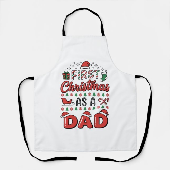 Tablier Premier Noël Papa Fête (Recto)