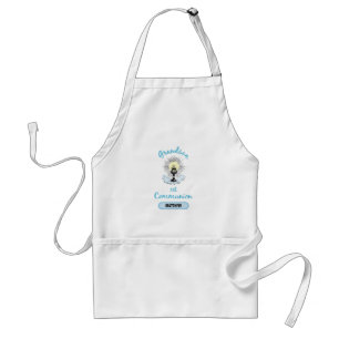 Tablier Première communion de petit-fils, tasse bleue