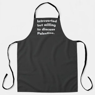 Tablier Présenté mais disposé à discuter de la Palestine