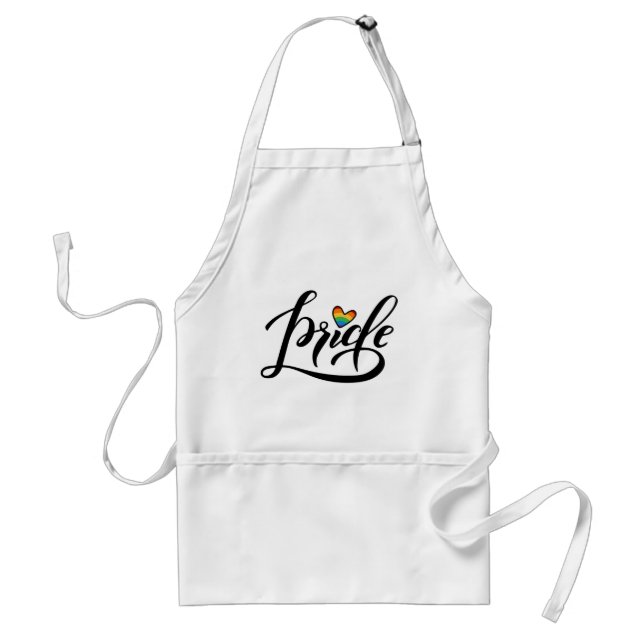 Tablier Pride Script Heart (Devant)
