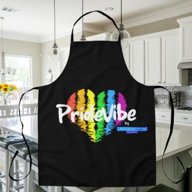 Tablier PrideVibe Cœur Arc-en-ciel : Cuisinez avec (Créateur téléchargé)