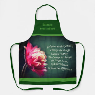 Tablier Prière de sérénité Fleur inspirante Personnalisée