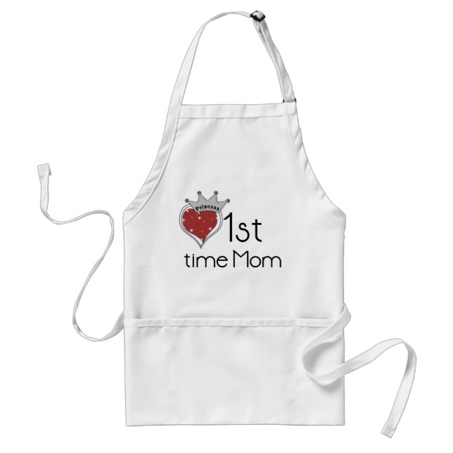 Tablier Princess Heart 1st Time Maman Tshirts et cadeaux (Devant)