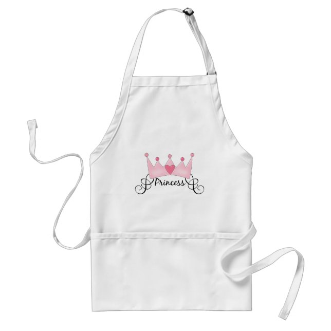 Tablier Princesse Avec Couronne - Personnalisable (Devant)