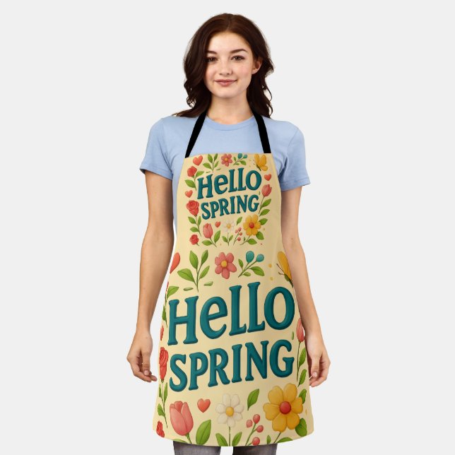 Tablier Printemps floral (Porté)