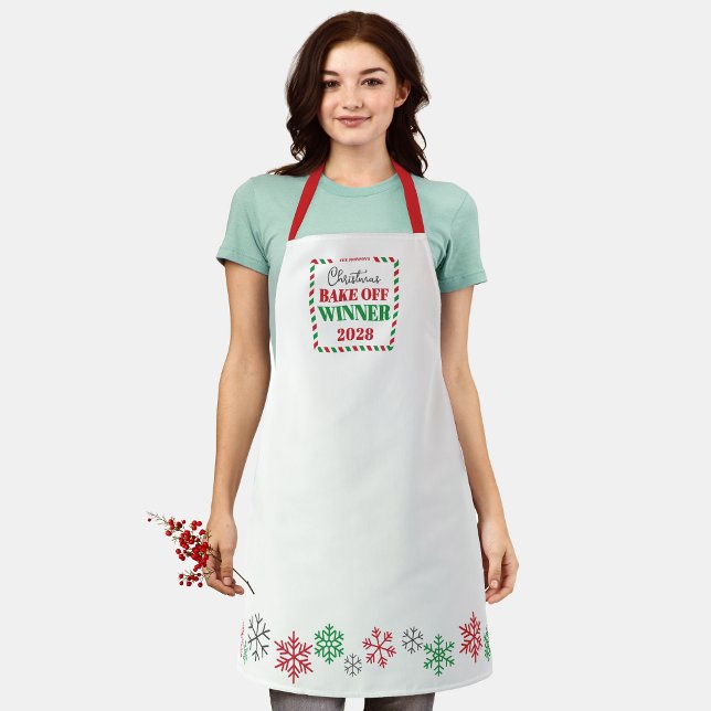 Tablier Prix du gagnant du concours de cuisine ou de pâtis (Christmas Holiday Competition Prize Apron for the Winner. Great for Cookie & Sweater Contests!)