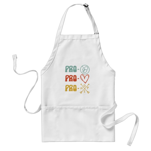 Tablier Pro-Life Pro-Love Pro-Hope Vintage (Devant)