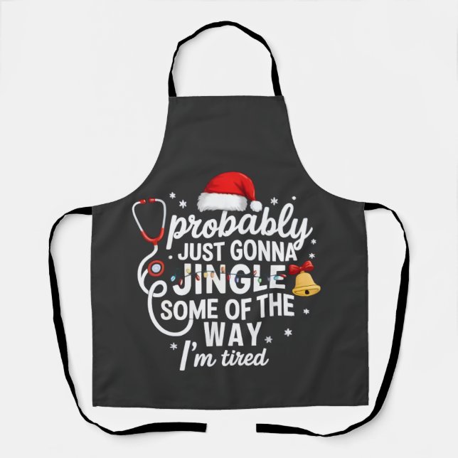 Tablier Probablement juste aller Tintinnabuler Un Peu Noël (Recto)
