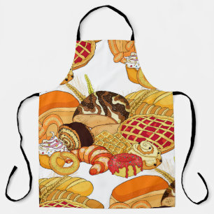 Tablier Produits de boulangerie sans couture, style vintag