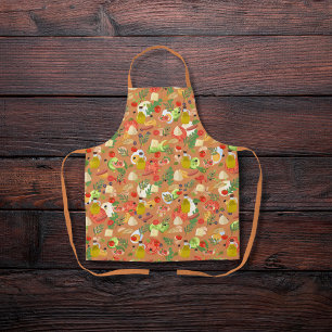 Tablier Produits de salade brillants et beaux, brun orange