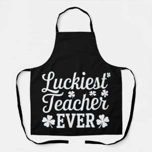 Tablier Prof le plus chanceux enseignant la Saint-Patrick