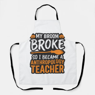 Tablier Professeur d'anthropologie Balai d'Halloween Casse