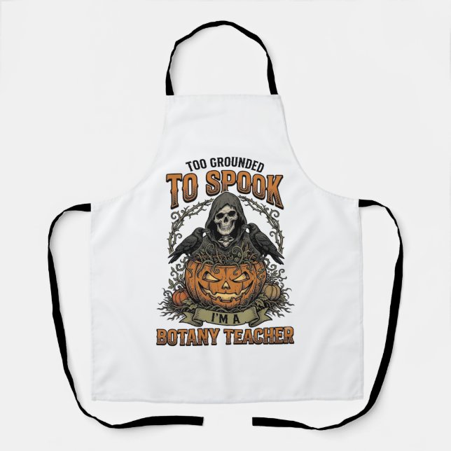 Tablier Professeur de botanique Halloween Gravure vintage  (Recto)