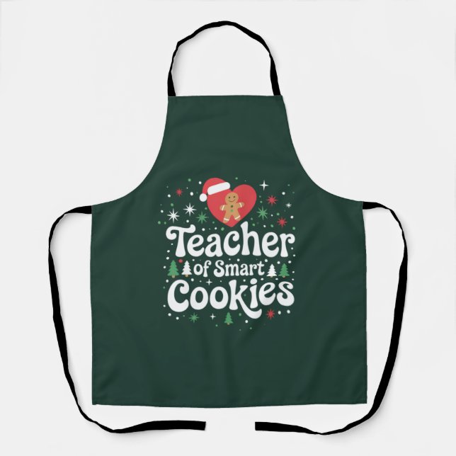 Tablier Professeur de Noël de cookies intelligents  (Recto)