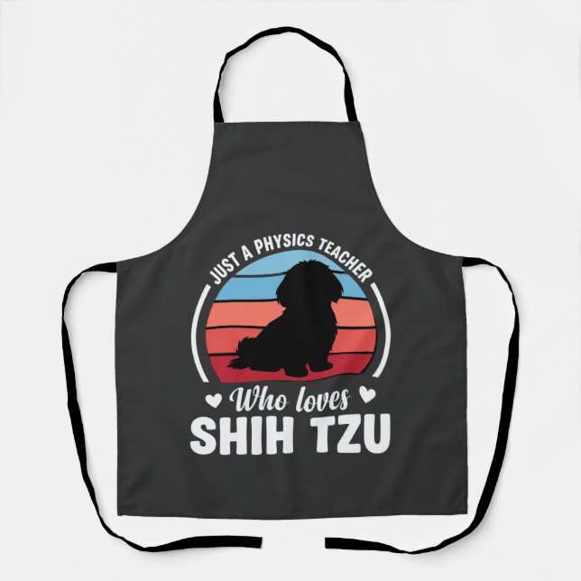 Tablier Professeur de physique amateur de chien Shih Tzu (Recto)