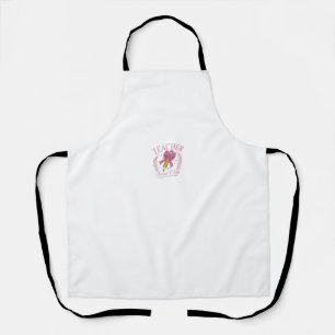 Tablier 📚 ✨ Professeur Social Club Pink Pencil Bow Design