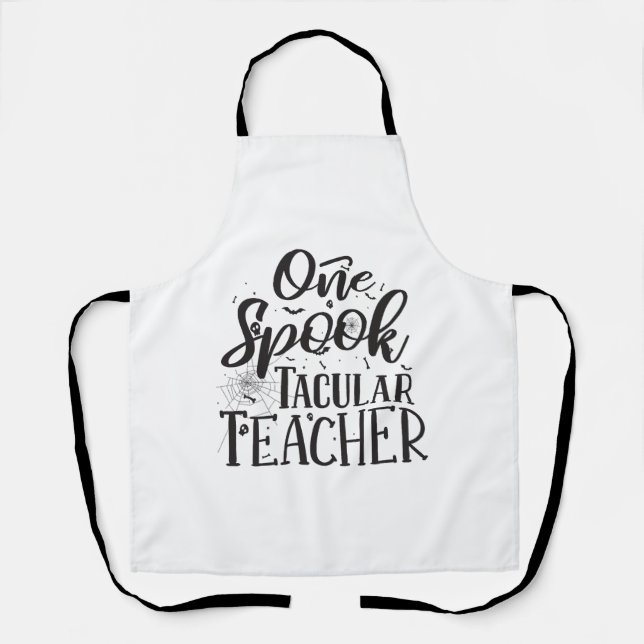 Tablier Professeur Spooktacular - Drôle Enseignant Hallowe (Recto)