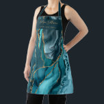 tablier professionnel de beauté agneau turquoise e<br><div class="desc">Espace salon de beauté</div>