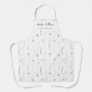 Tablier professionnel de beauté des fleurs séchées