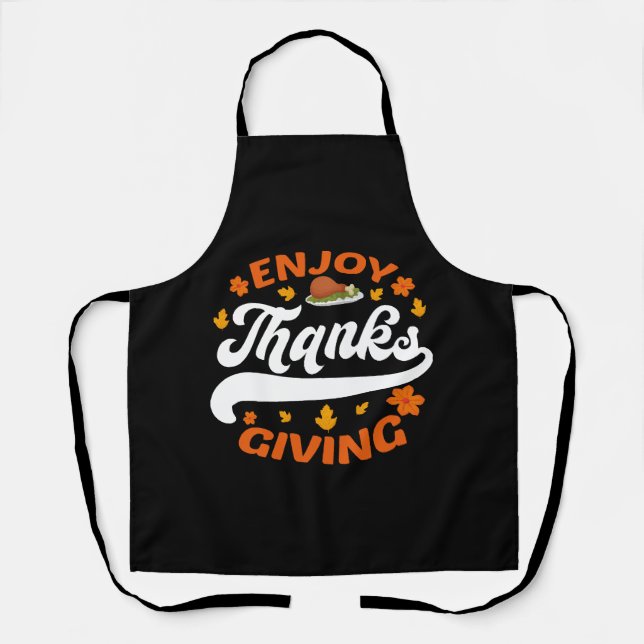 Tablier profiter de la nourriture de thanksgiving dinde re (Recto)