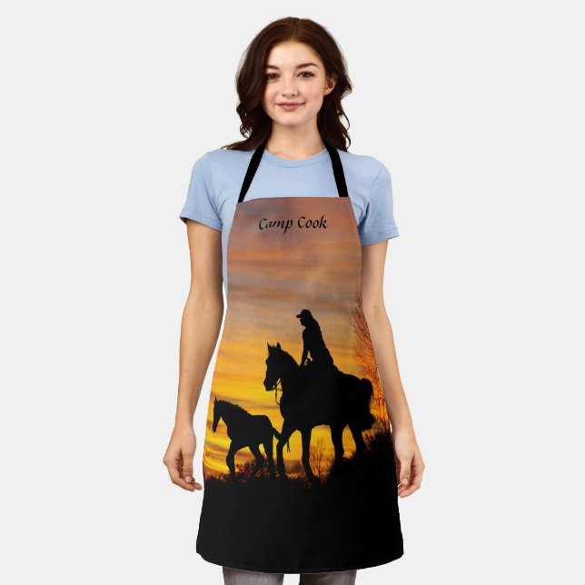Tablier Promenade à cheval Sunset Cowgirl Apron (Porté)