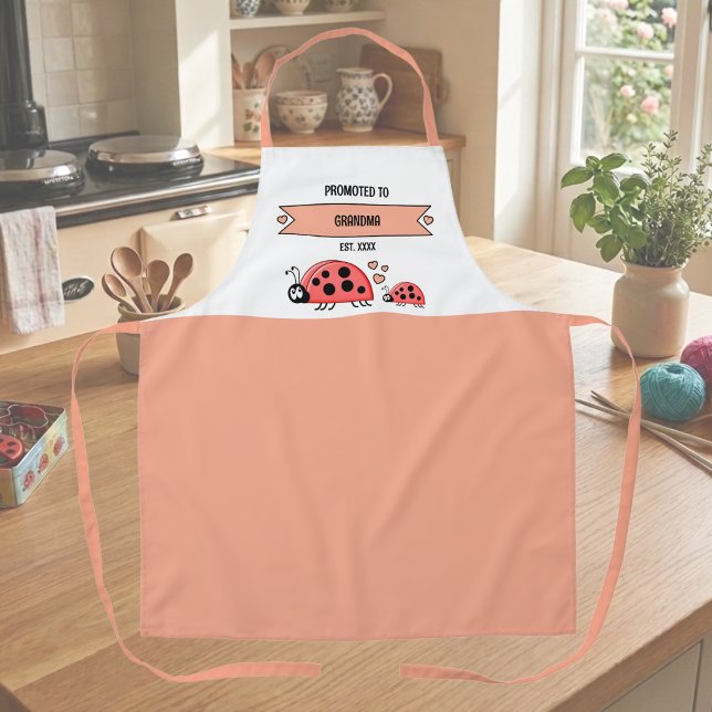 Tablier Promue grand-mère coccinelles pêche (Créateur téléchargé)